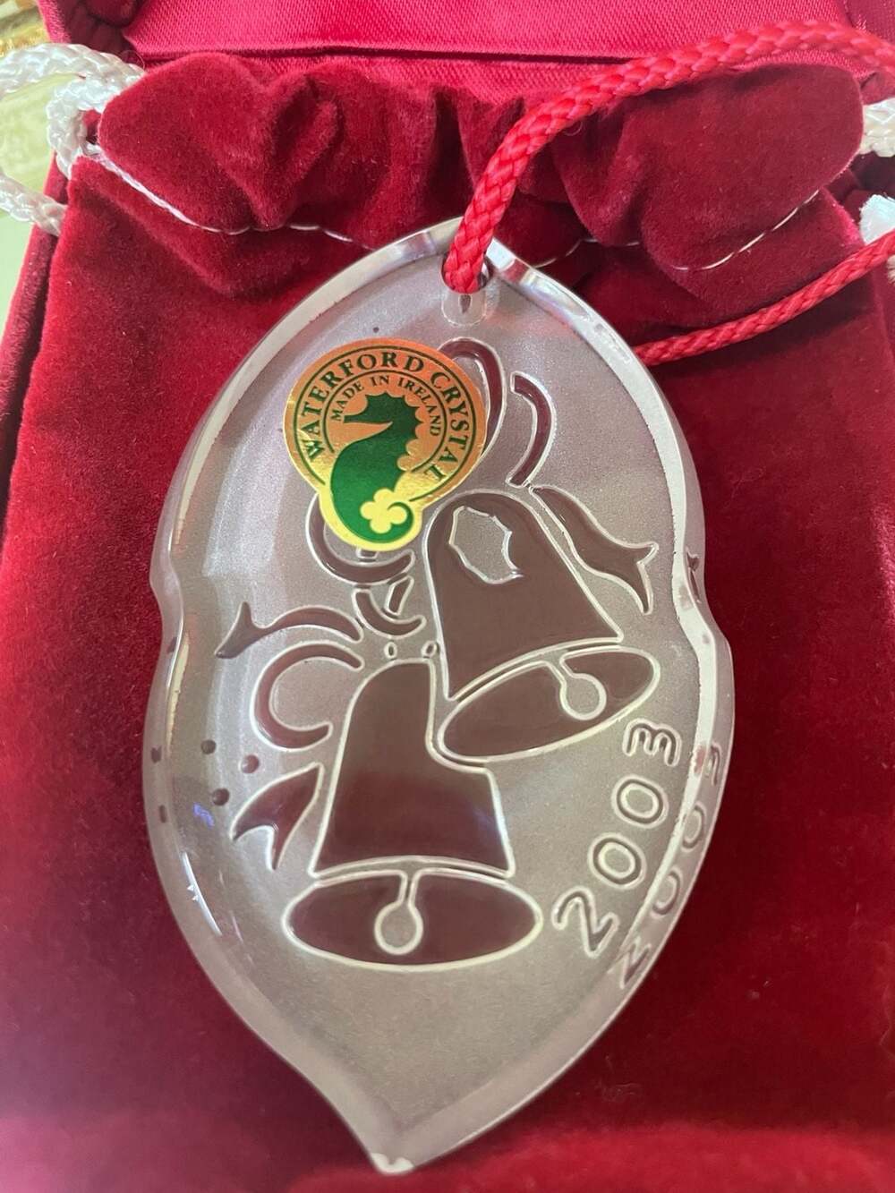 Waterford Crystal Songs of Christmas Eighth Edition 2003 Silver Bells Ornament